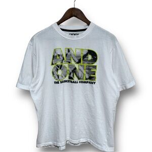 And1 Men's The Basketball Company Graphic‎ T Shirt Size Medium 20 x 26.5